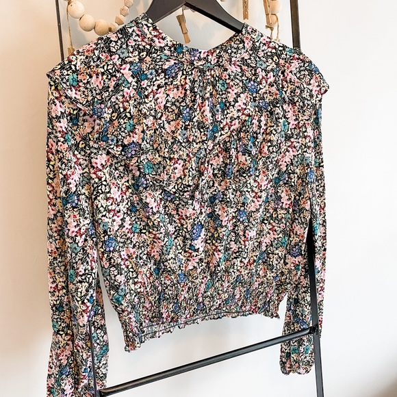 wild fable Tops - Long Sleeve Ruffled Tier Floral Top